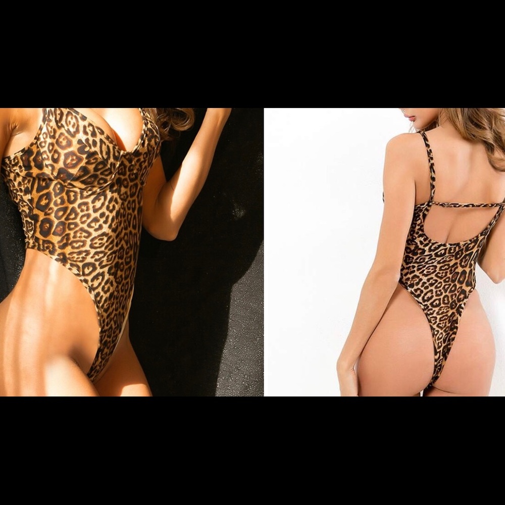 Leopard Thong Bodysuit